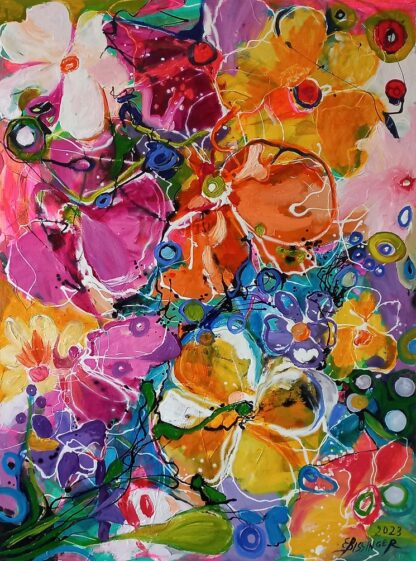 Anotimpul culorilor, abstract cu flori