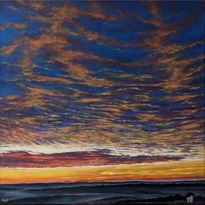 Peisaj Aries, ulei pe pânză, 60 x 60 cm.