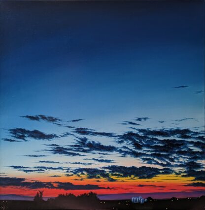 Peisaj „Cromleh II”, ulei pe pânză, 60 x 60 cm.