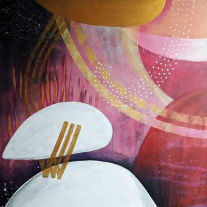 Pictura abstracta Scaloian, 100x100 cm.