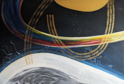 pictura abstracta Helios-Hyperion, 100x150 cm.