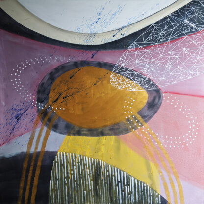 Pictură abstractă Pelsior Ipse, 100x100 cm.