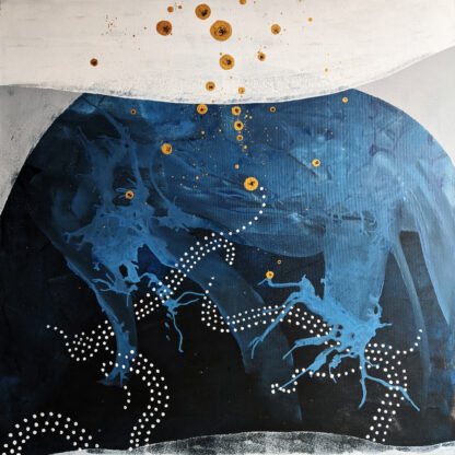 Pictură abstractă Asura-Mazda, 100x100 cm.