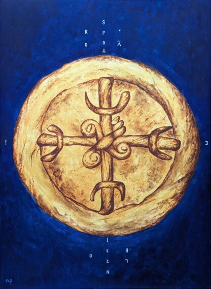 Poezie Strămoșilor, acrilic pe pânză, 50 x 70 cm.