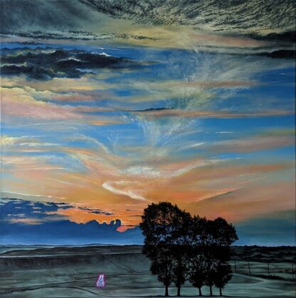 Peisaj „Pegasus”, ulei pe pânză, 60 x 60 cm.